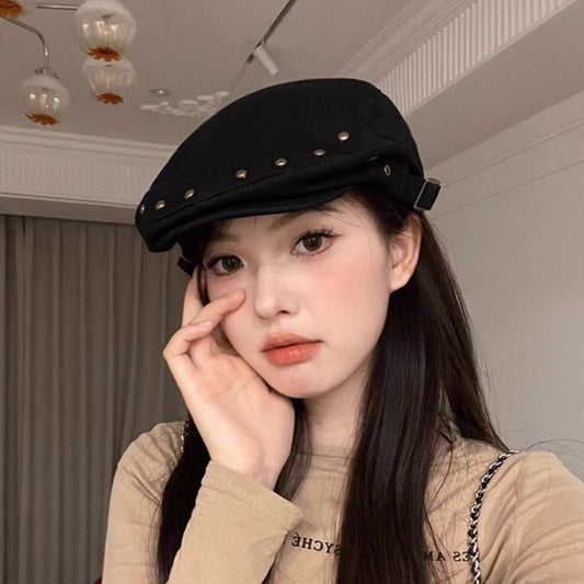 Women's Advance Thin Peaked Beret Casual Face Hats & Caps