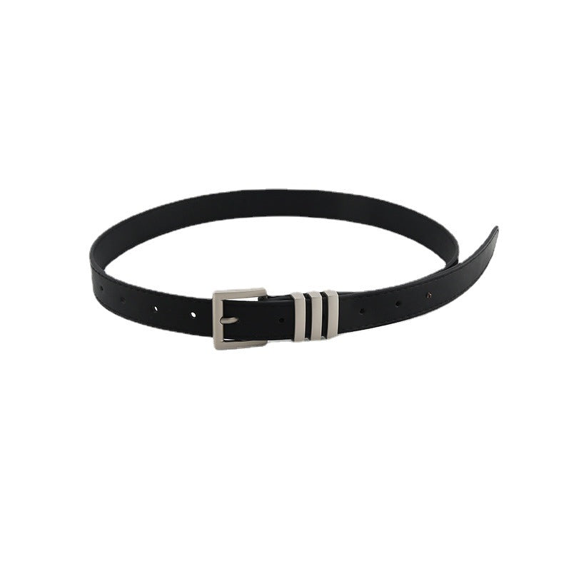 Women's Korean Ornament With Jeans Strap Black Belts