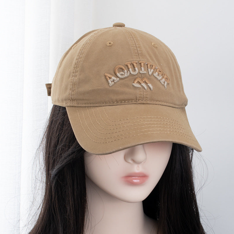 Women's & Men's Style Three-dimensional Letter Embroidery Soft Top Baseball Hats & Caps