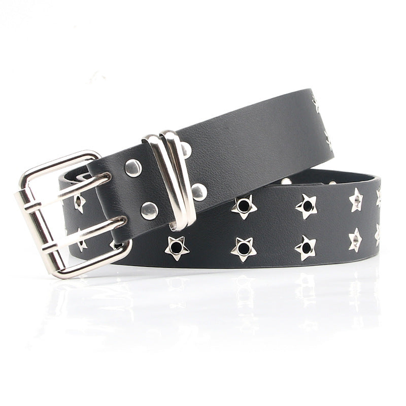 Women's Row Air Hole Fashion Casual Punk Belts