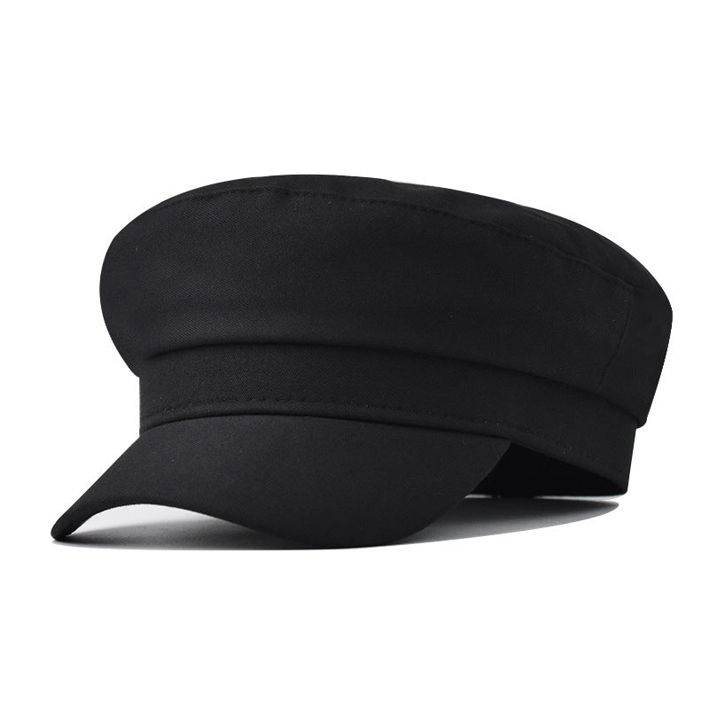 Women's Solid Color Beret Peaked Light Board Hats & Caps