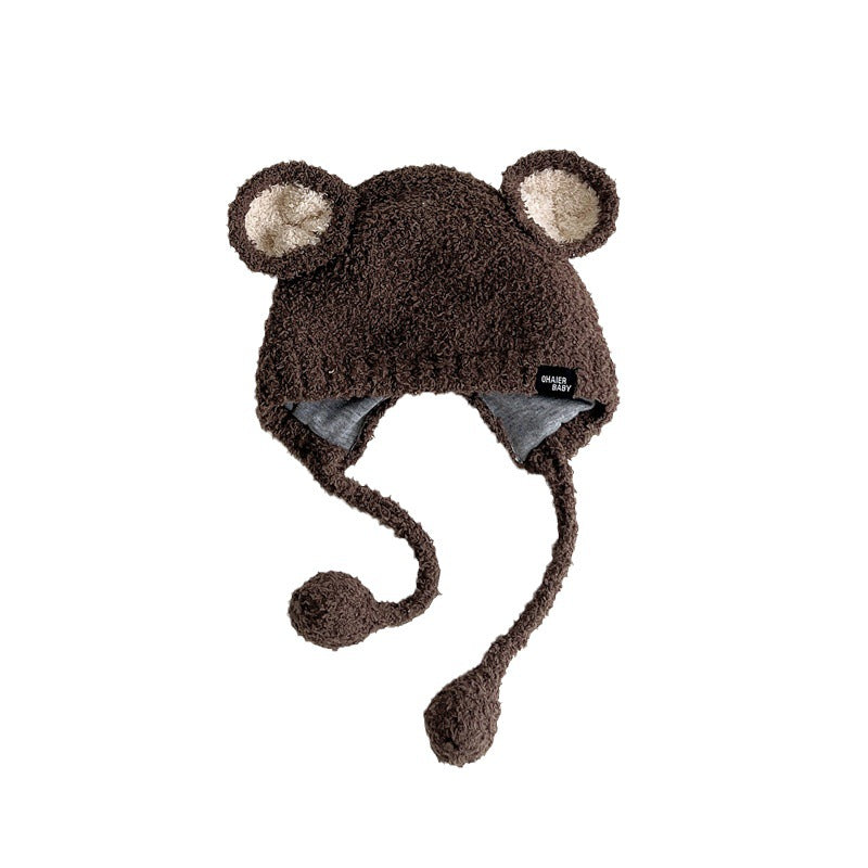 Hat Cute Super Handmade Earmuffs Woolen Kids' Headwear