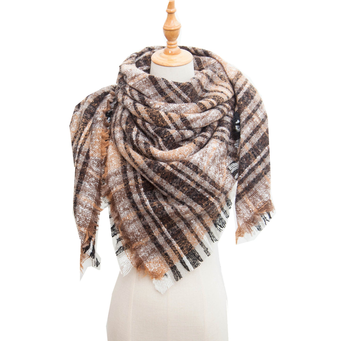 Versatile Source Shawl Large Plaid Triangle Scarfs