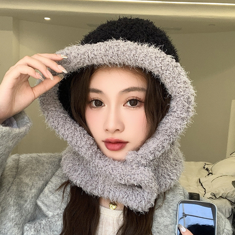 Women's Suit Cute Windproof Neck Ear Protection Warm Hats & Caps