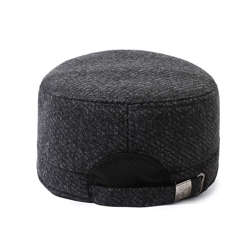 Men's Hat For Outdoor Keep Warm Woolen Flat-top Hats & Caps