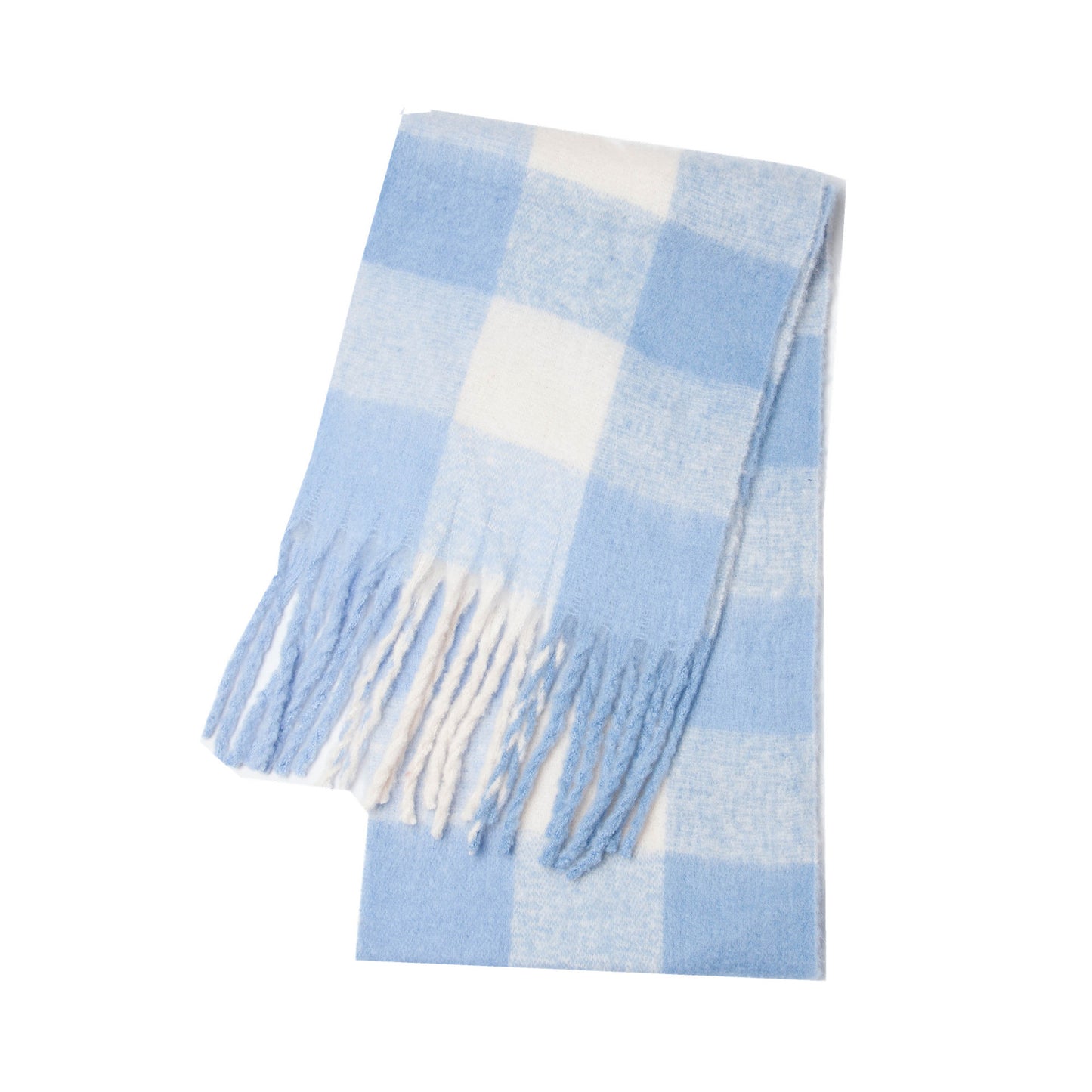 Women's Thick Color Thickened Double-sided Plaid Bib Scarfs