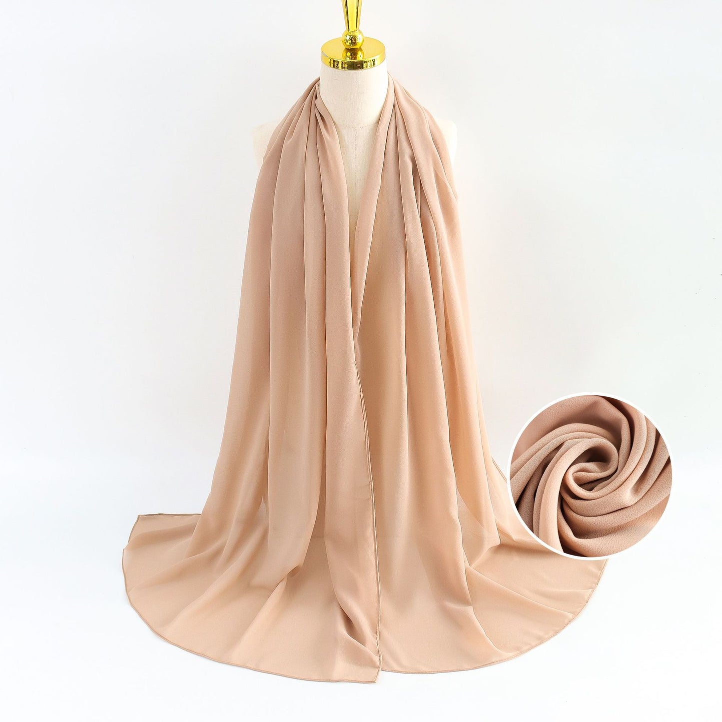 Women's Pearl Chiffon Solid Color Bubble Bag Scarfs