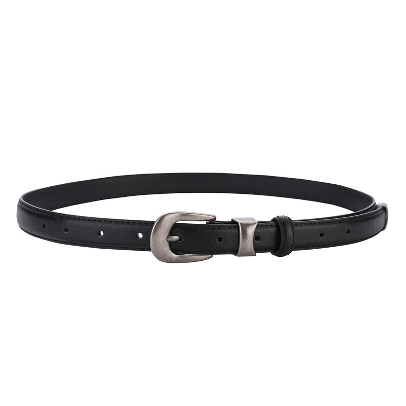 Women's Pure Cowhide Korean Style Simple Versatile Casual Belts