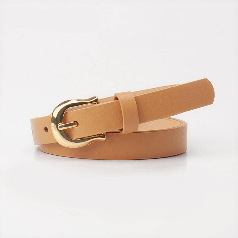 Women's Pin Buckle Flat Candy Color Simple Belts