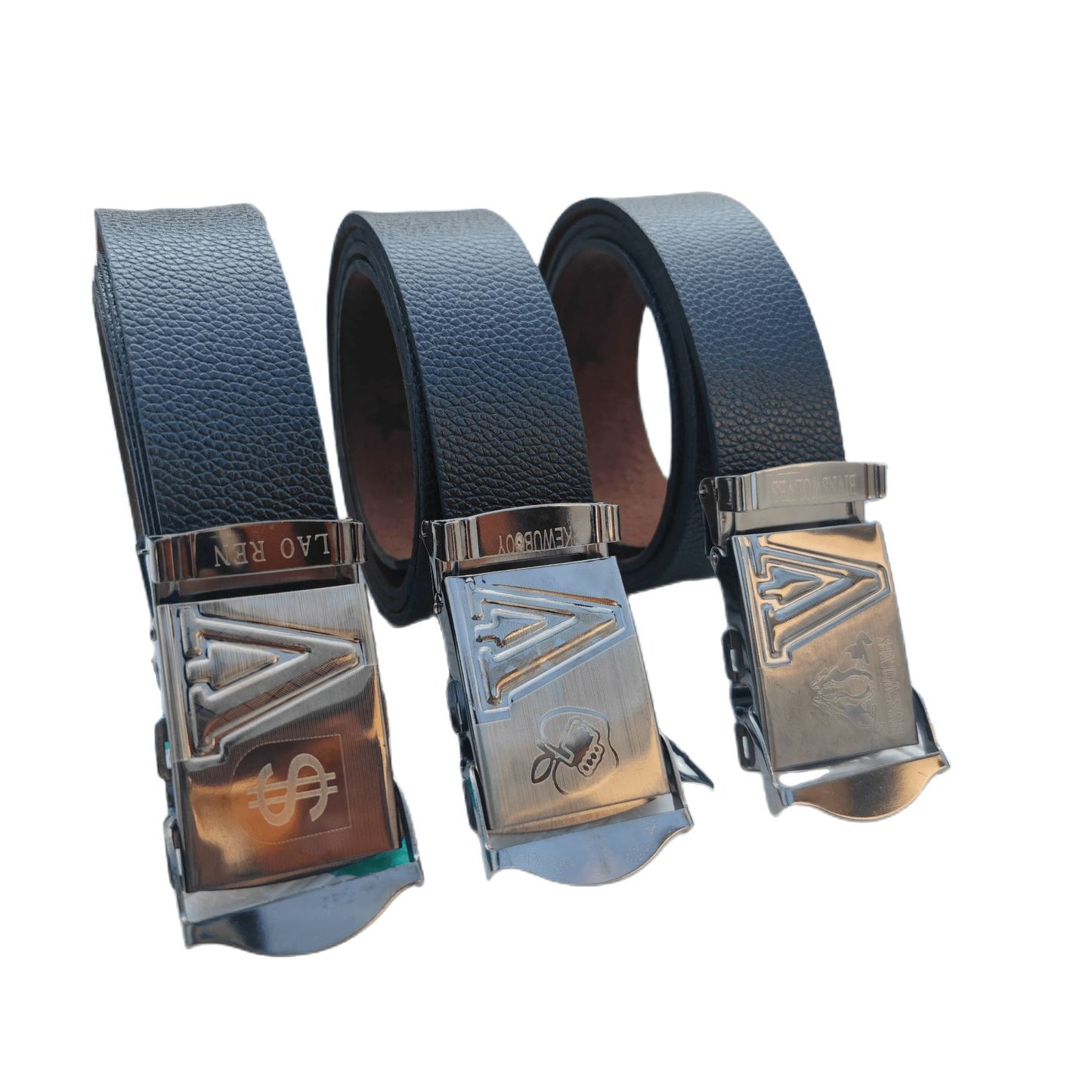 Men's Iron Mouth Snap Button Casual High-grade Belts