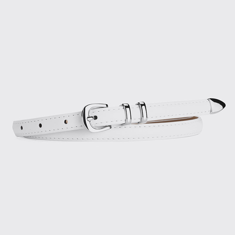 Women's Simple Sier Buckle Three-piece High-grade Decorative Belts