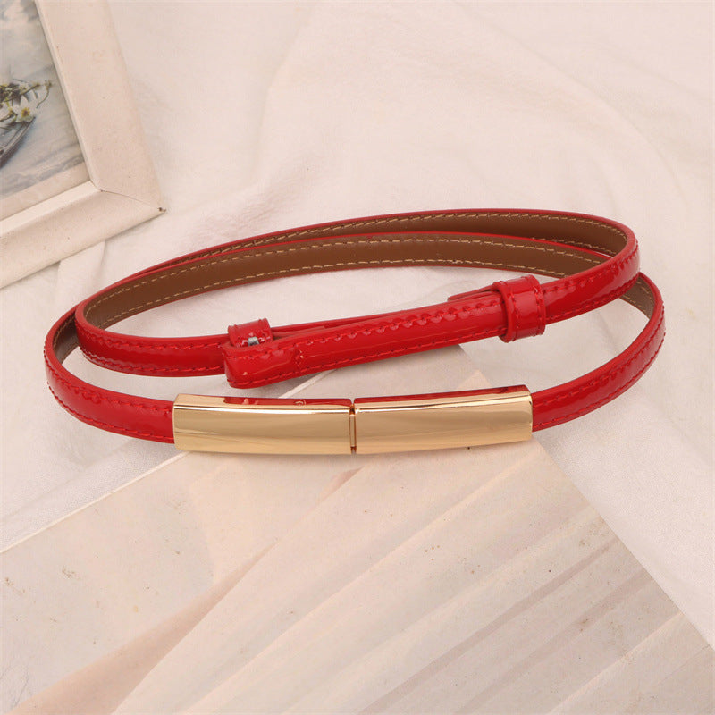 Women's Thin Genuine Leather Fashion Decorative Waist Seal Belts