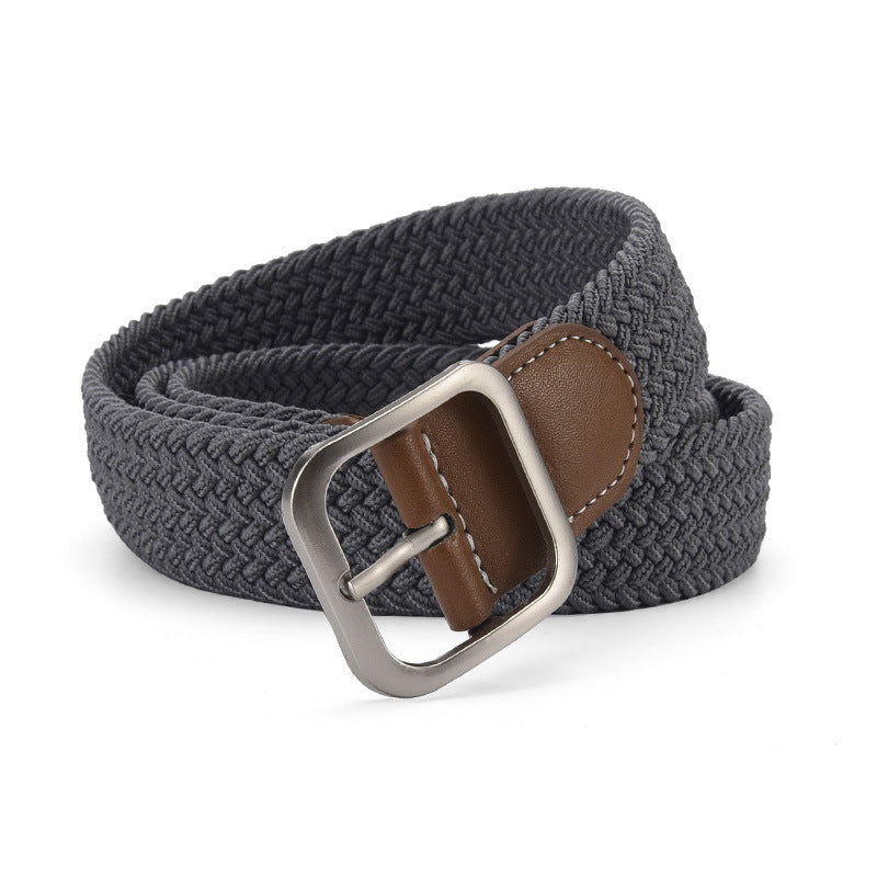 Women's & Men's Pin Buckle Woven Elastic Casual Canvas Belts