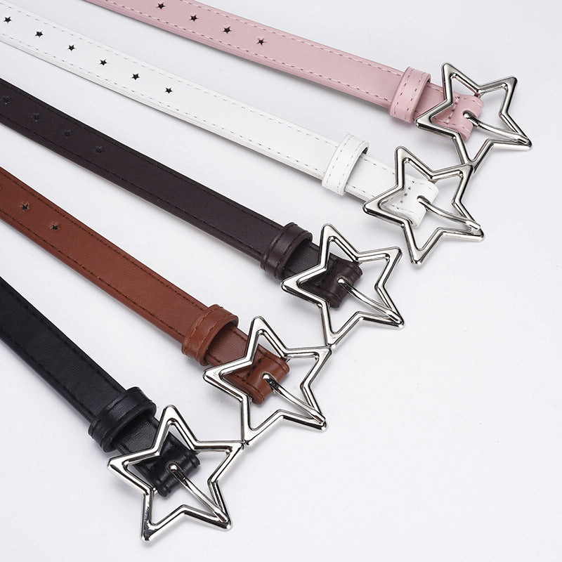 Women's & Children's Star Fashion Hole Sweet Decoration Matching Belts