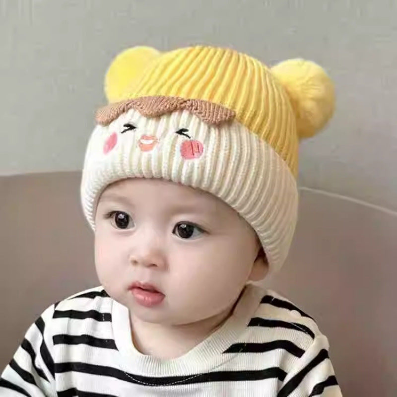 Women's & Men's Cute Fur Ball Sleeve Infant Knitted Wool Kids' Headwear