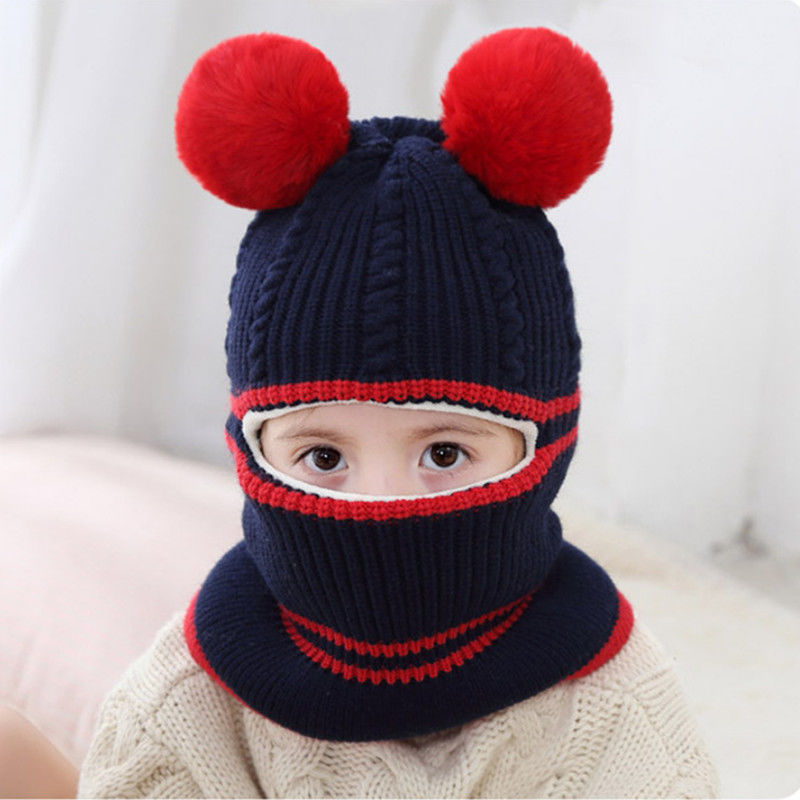 Women's & Men's Hat Neck Warmer One Woolen Winter Kids' Headwear