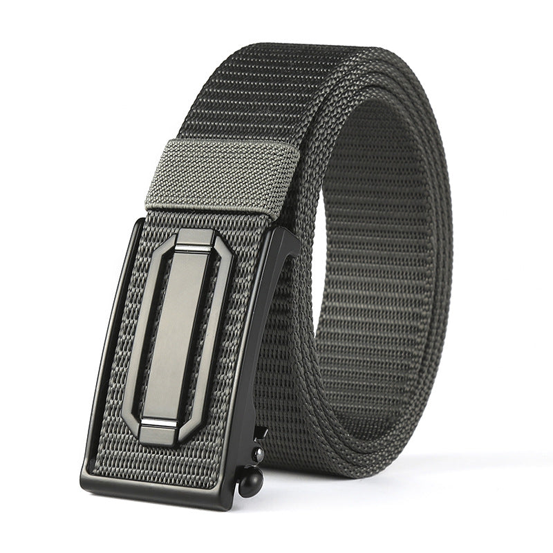 Men's Buckle Metal Toe Nylon Canvas Outer Belts