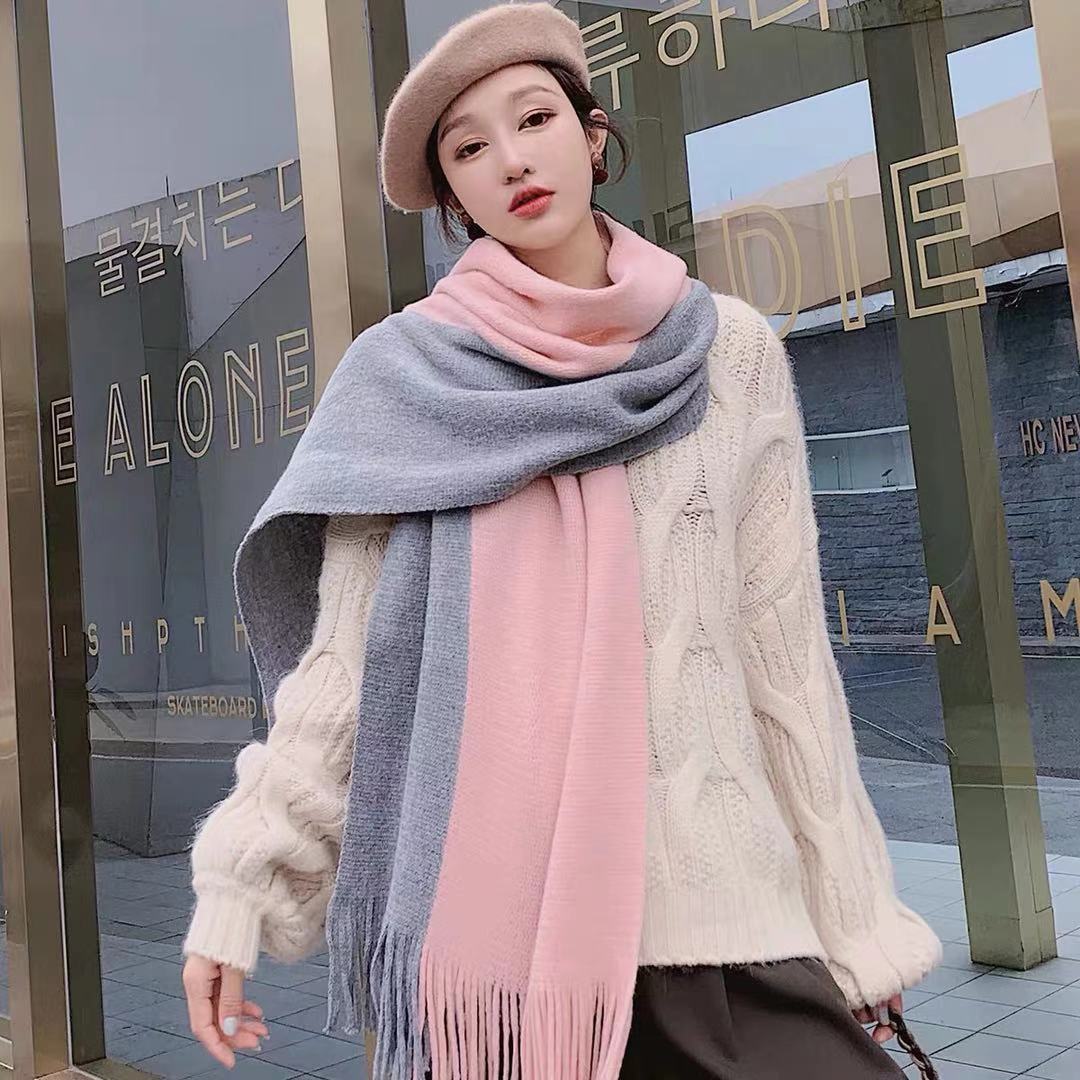 Women's Winter Korean Style Versatile Cute Thickening Couple Scarfs