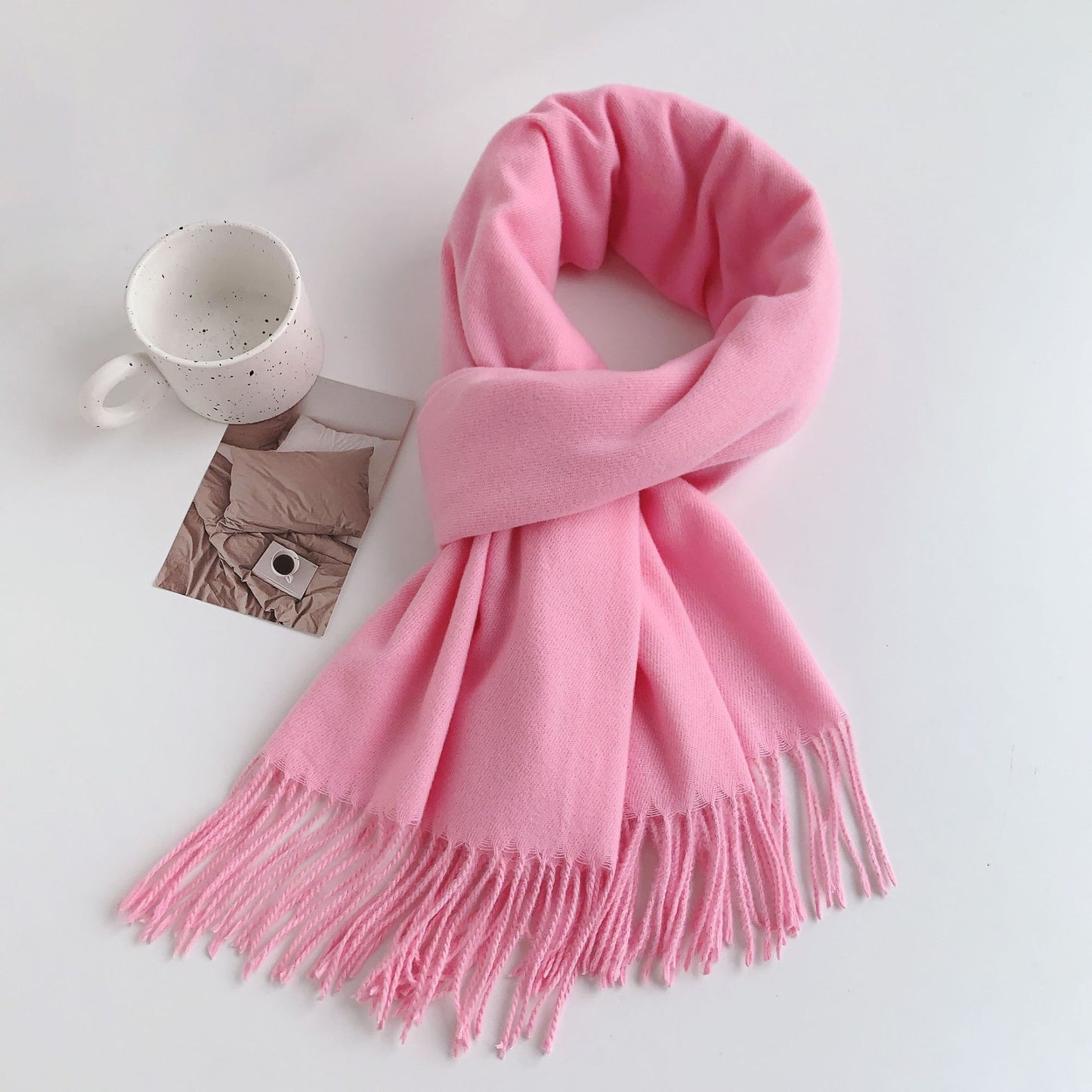 Women's Solid Color Korean Stylish Simple Versatile Scarfs