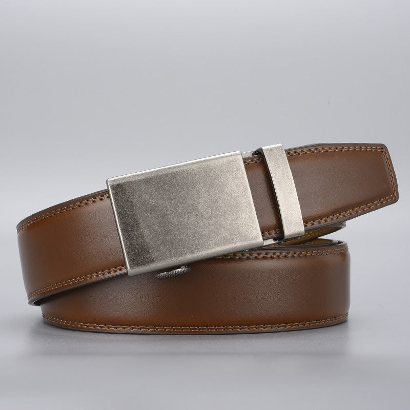 Men's Leisure Automatic Buckle Second Floor Cowhide Belts