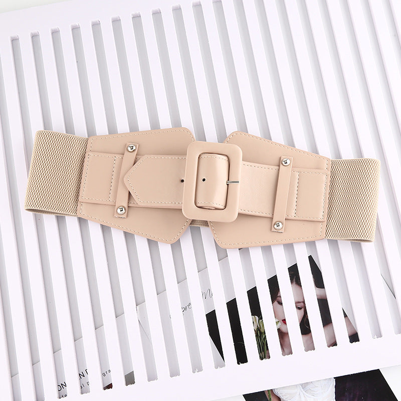 Women's Fashionable Retro Elastic Shirt Waist Seal Belts