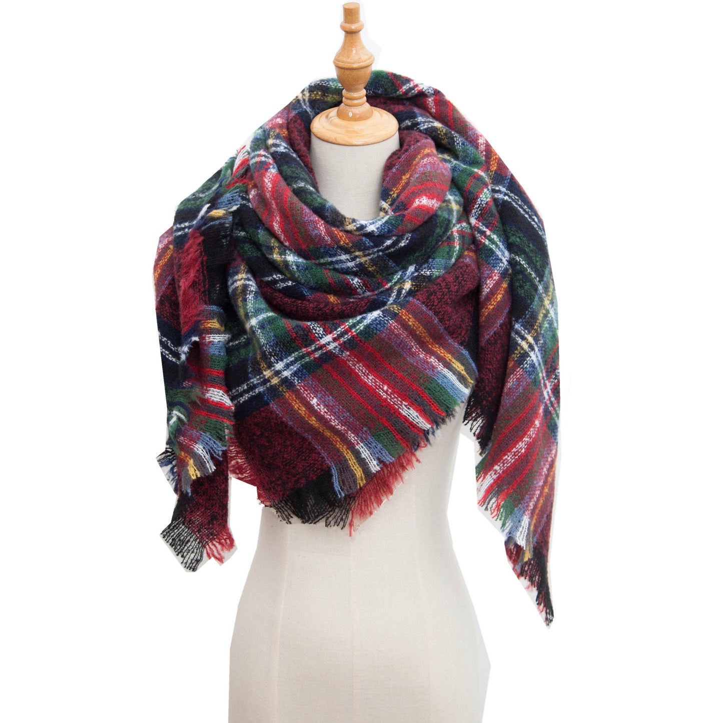 Versatile Source Shawl Large Plaid Triangle Scarfs