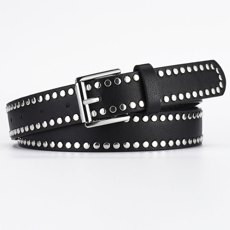 Women's & Men's Punk Rivet Pin Buckle High-grade Hip Belts