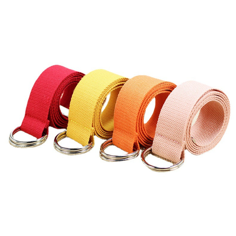 Women's & Men's Double Buckle For Fashion Cotton Canvas Belts