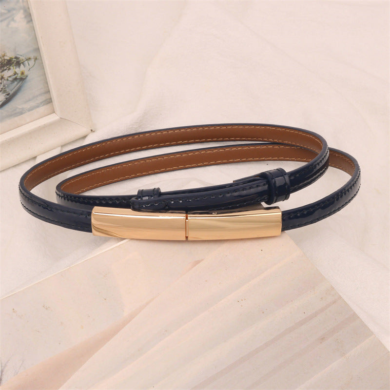 Women's Thin Genuine Leather Fashion Decorative Waist Seal Belts