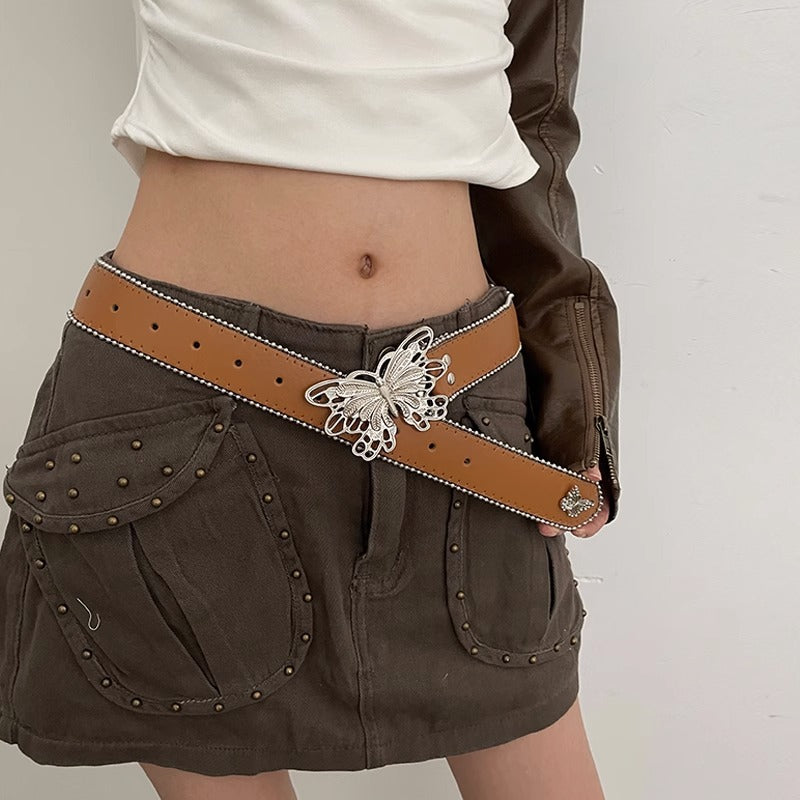 Style American Female Butterfly Versatile Jeans Belts