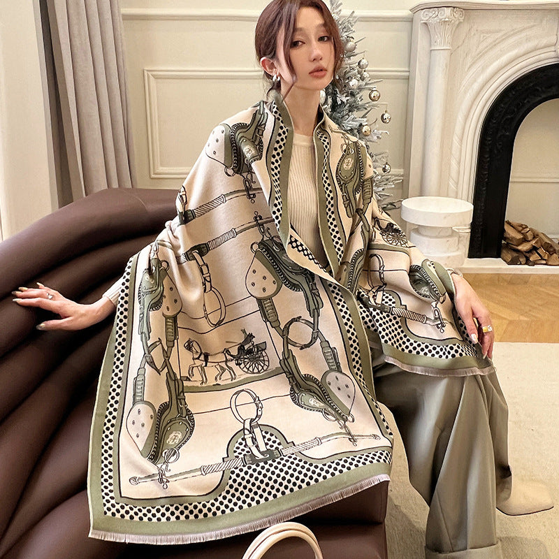 Women's Winter Shawl Outer Wear High-grade Sense Fashionable Scarfs