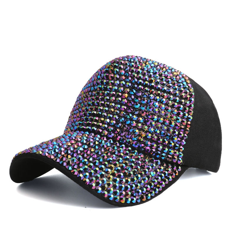 Women's Style Fashion Full Diamond Mesh Baseball Hats & Caps