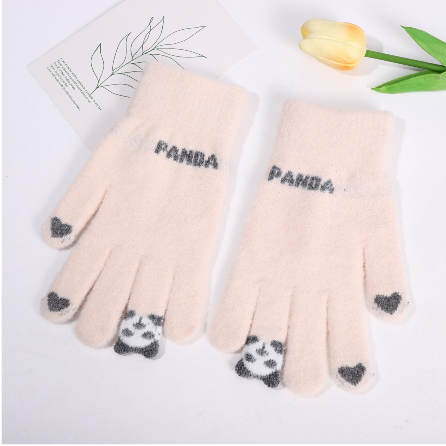 Women's Riding Cotton Fleece-lined Thickened Cycling Touch Gloves