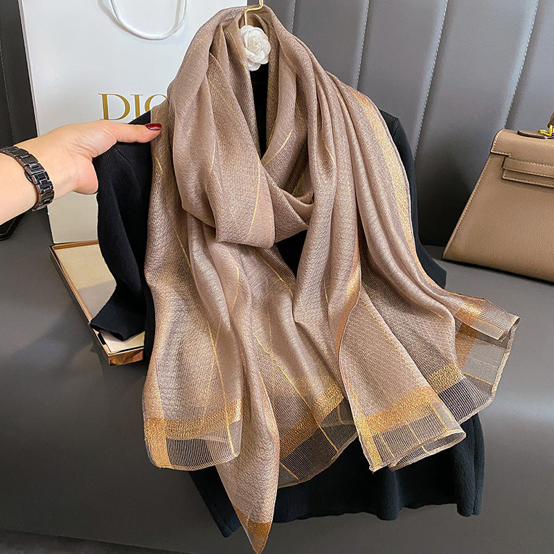 Women's Fashionable Elegant Winter Striped Retro Shawl Scarfs