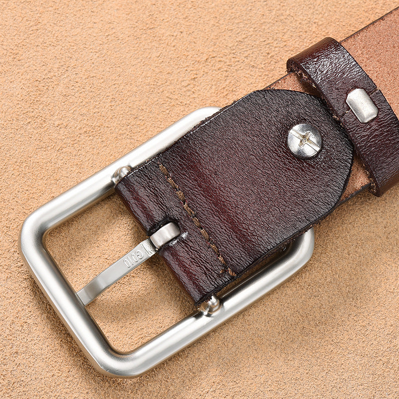 Women's & Men's Simple Fashion Leather Pin Buckle Belts