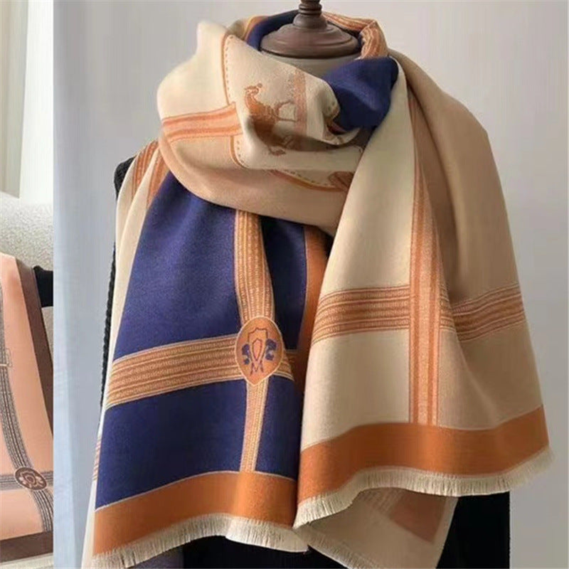 Women's Winter Korean Long Fashion Thick Shawl Scarfs