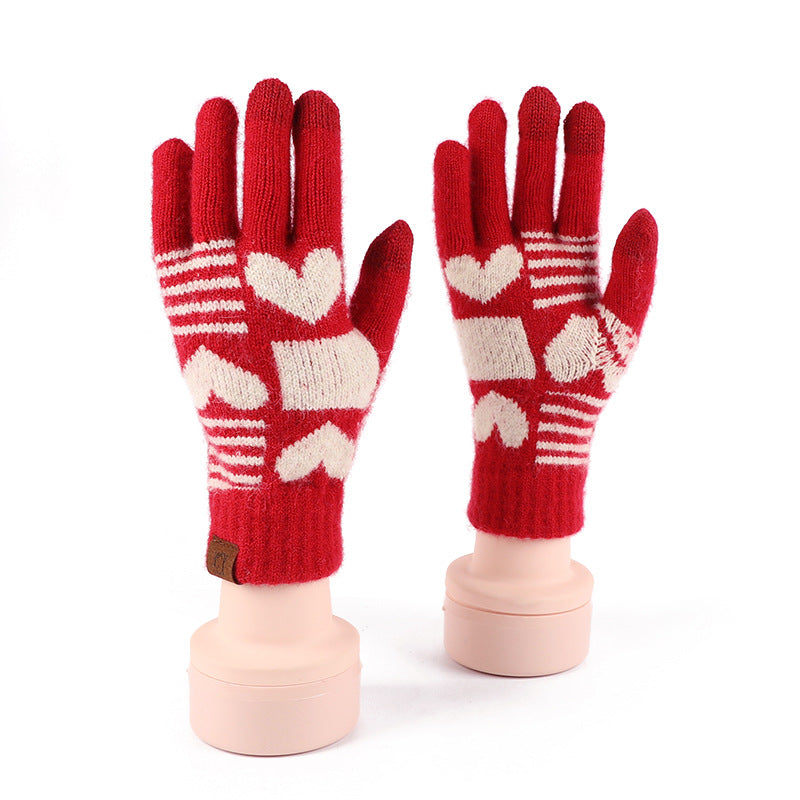 Zodiac Anniversary Year Red Winter Warm Gloves