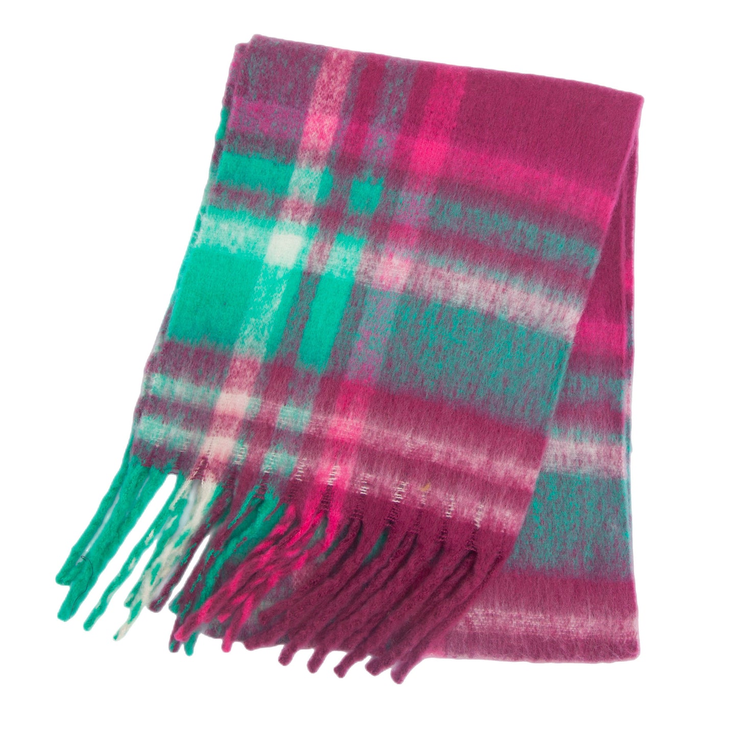 Women's Thick Color Thickened Double-sided Plaid Bib Scarfs