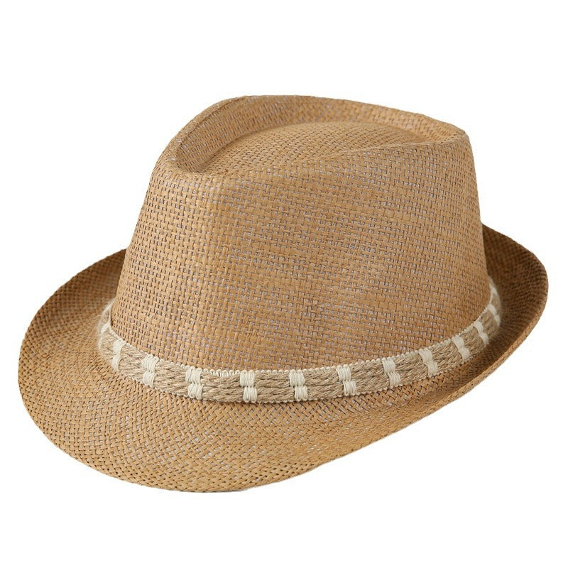 Women's & Men's Straw Hat Billycock British Retro Fedora Hats & Caps