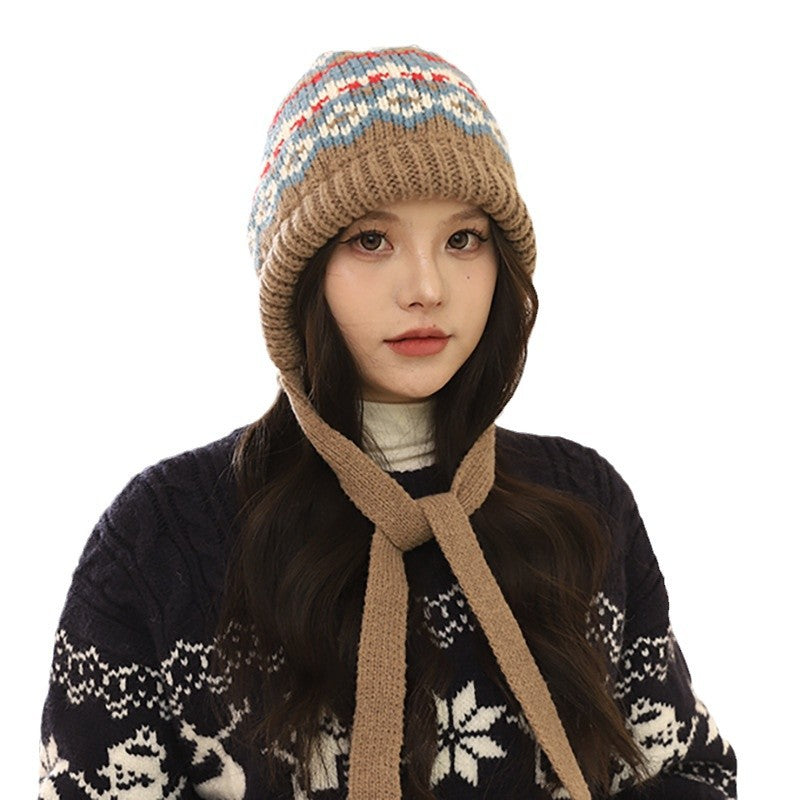 Women's Winter Bag Warm Plush Pile Style Hats & Caps