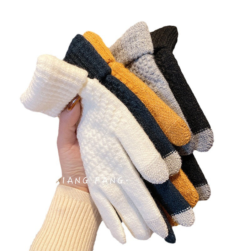 Women's Winter Thermal Knitting Cold Protection Fleece Gloves