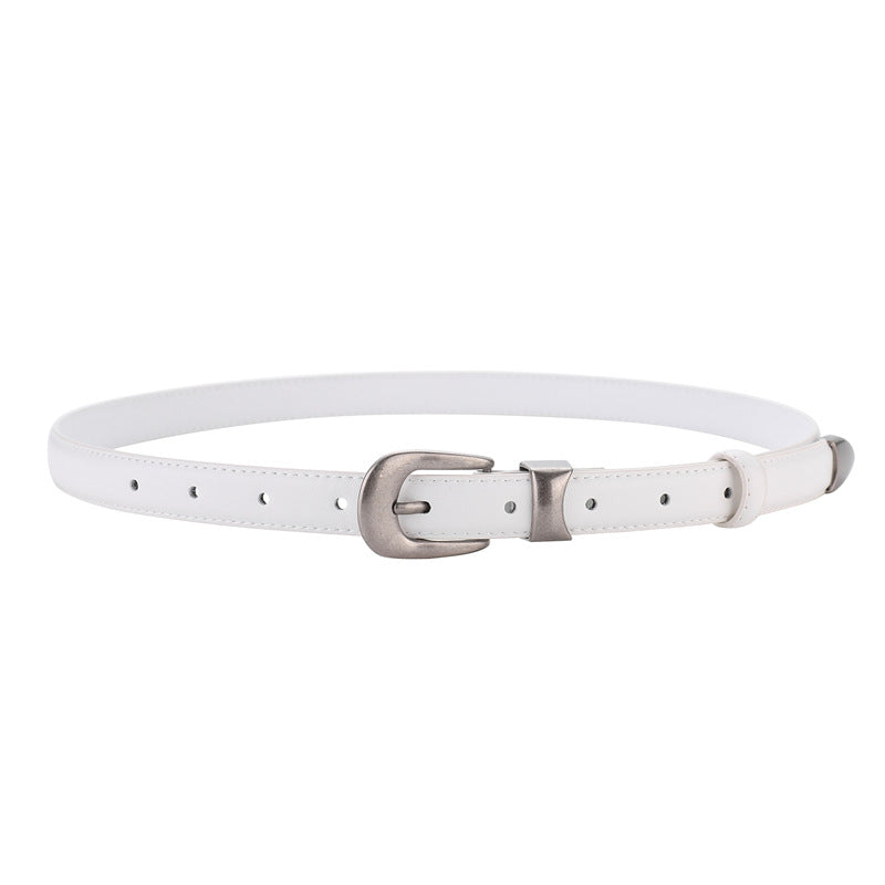 Women's Pure Cowhide Korean Style Simple Versatile Casual Belts