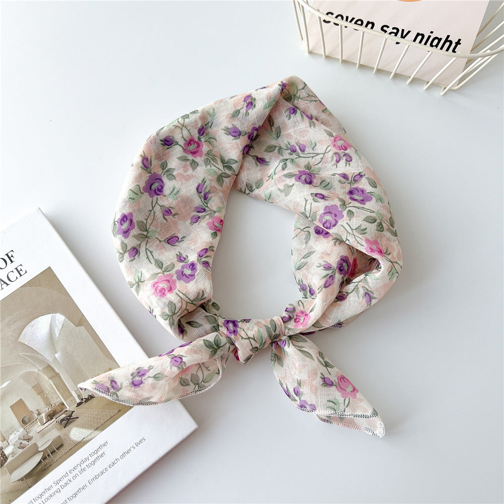 Women's Square Towel Silk Artistic Versatile Fashionable Elegant Scarfs