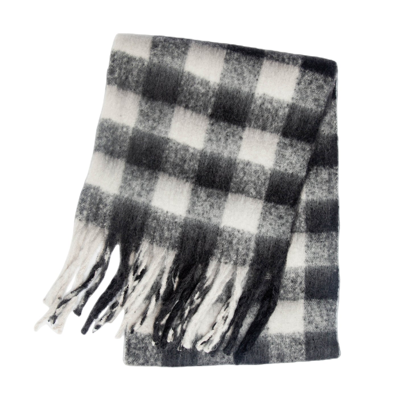 Women's Thick Color Thickened Double-sided Plaid Bib Scarfs