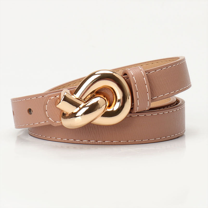 Women's Smooth Buckle Korean Style Simple Decorative Belts