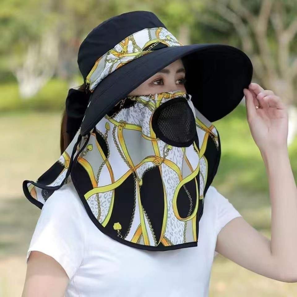 Women's Korean Style Sun Hat Big Brim Protection Shawl Hats & Caps