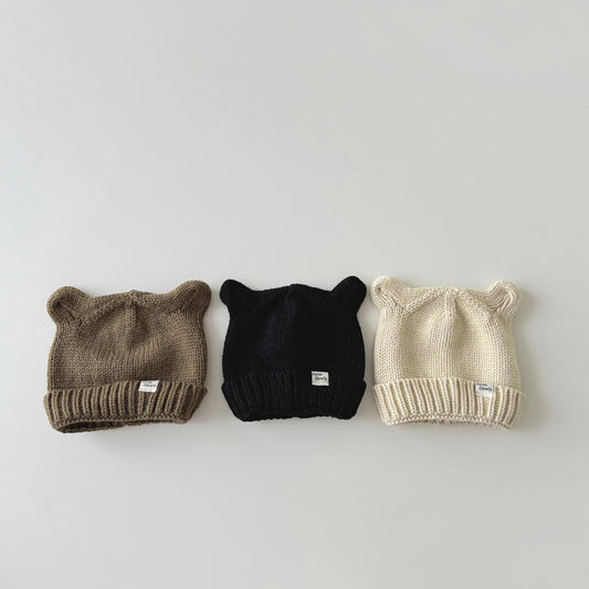 Hat Cute Horn Thermal Head Cover Kids' Headwear