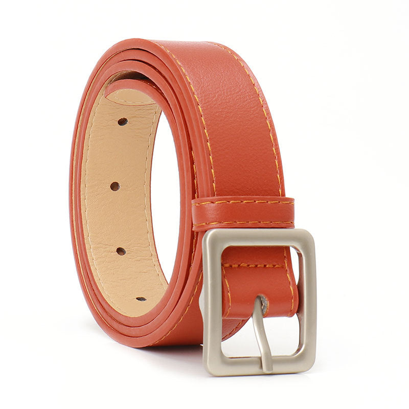 Women's Buckle Leather Korean Style Dress Decoration Belts