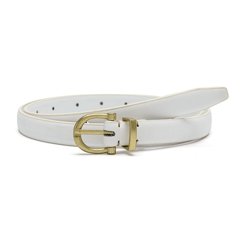 Women's Fashion Decorative Thin Style Retro Gold Belts