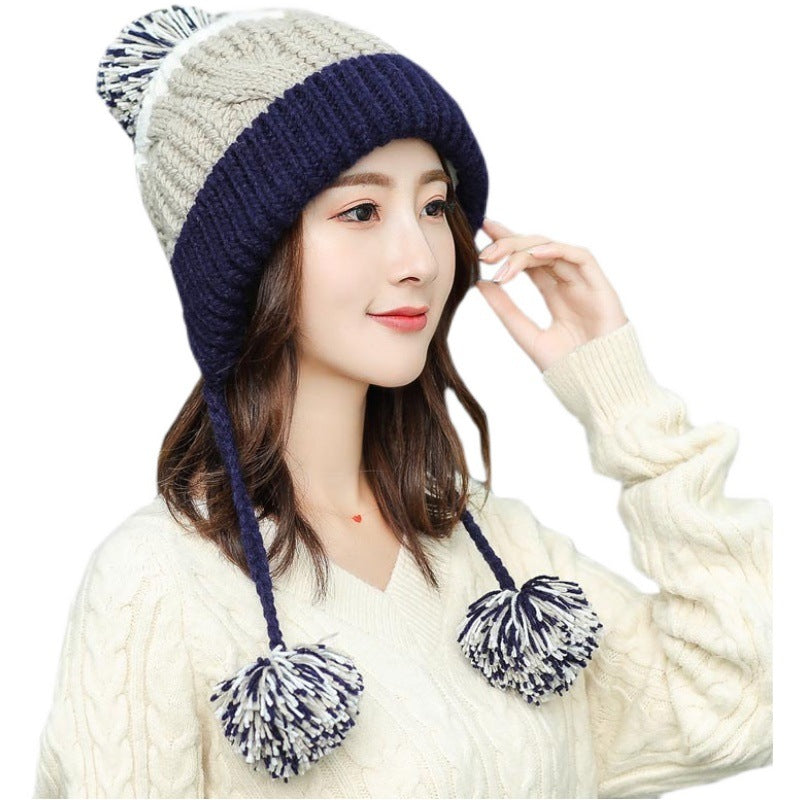 Women's Woolen Fashion Warm Hat Sweet Cute Korean Style Hats & Caps